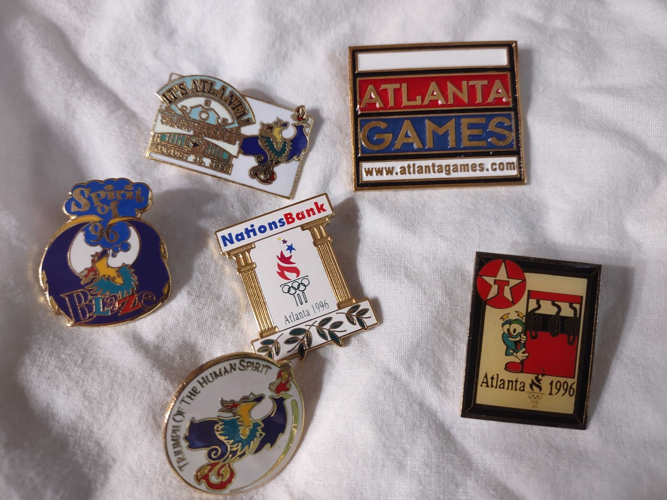 Pins from the 1996 Atlanta Games