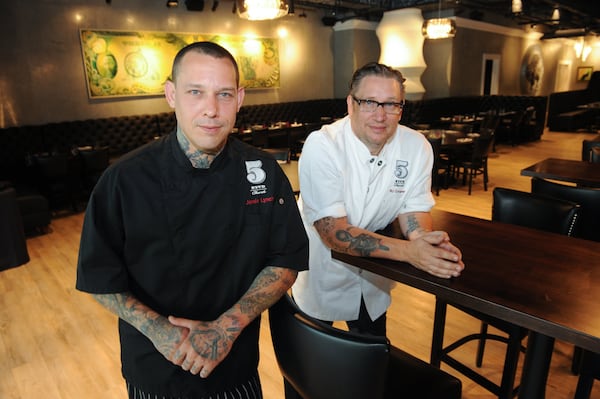 Jamie Lynch (left) and former 5Church chef R. J. Cooper. / (BECKY STEIN PHOTOGRAPHY)