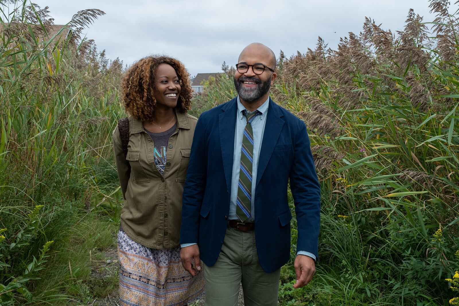 Erika Alexander, left, and Jeffrey Wright in “American Fiction.” (MGM/Zuma Press/TNS)