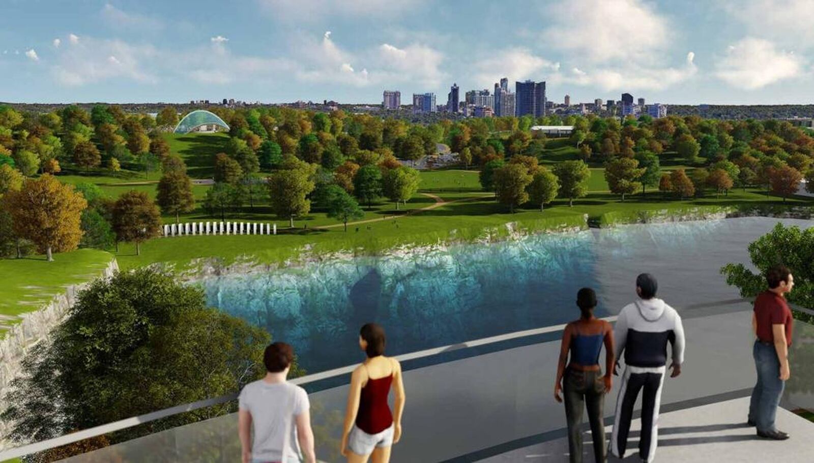 A rendering of Westside Park at Bellwood Quarry. Credit: CITY OF ATLANTA