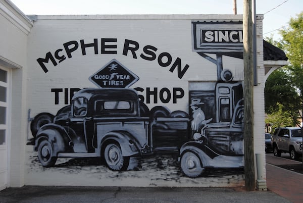 Lindsey O'Shields' "McPherson Tire Shop” is at 135 Church Street. 