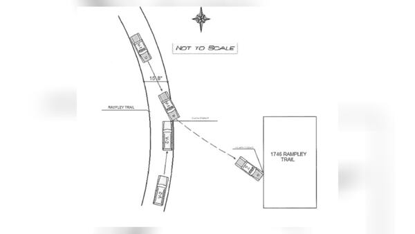 This is a drawing of the wreck and the paths of the two vehicles, according to Georgia State Patrol investigators.