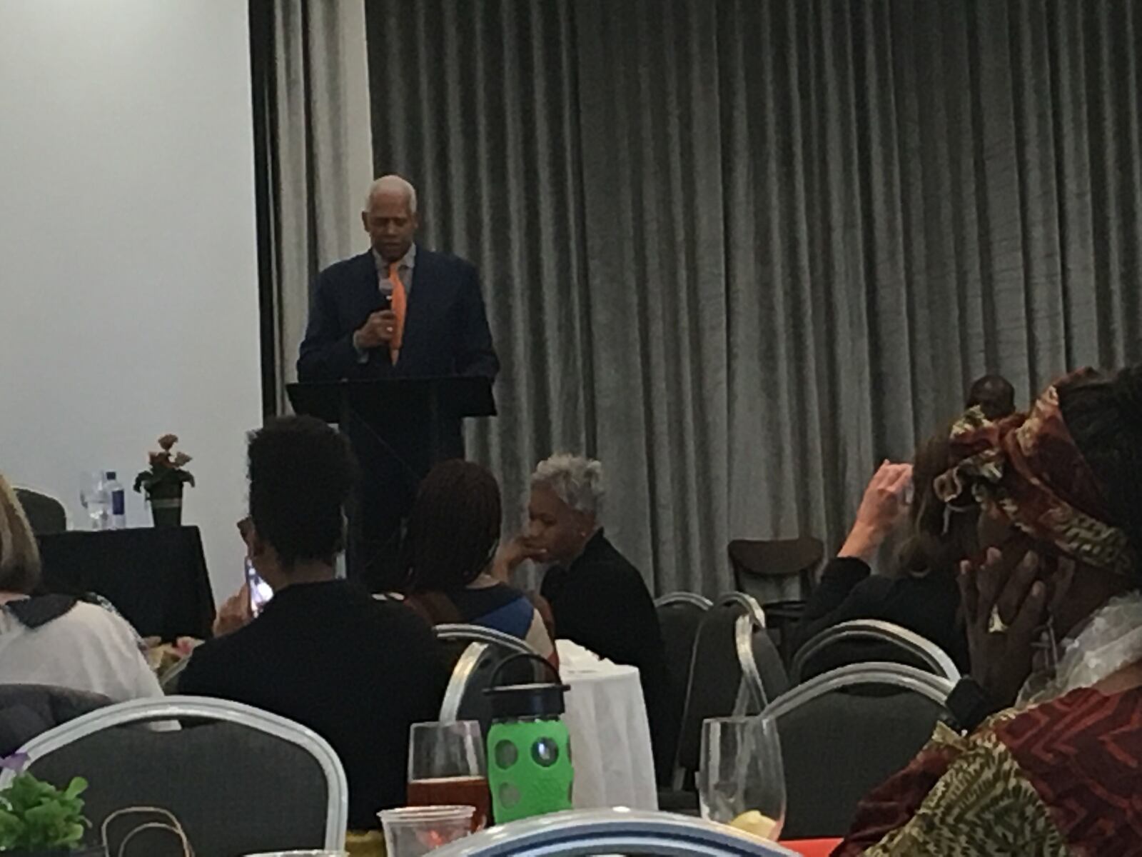 U.S. Rep. Hank Johnson, a Democrat who represents Georgia’s 4th District, speaks about environmental issues at the Georgia Environmental Justice Education and Awareness Symposium on April 22, 2019. (Ben Brasch/AJC)