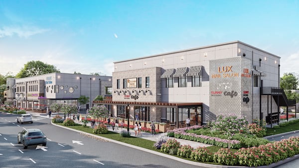 This rendering depicts the Lotus Grove mixed-use development in Doraville, one of the most significant projects slated for the Buford Highway corridor. (Courtesy of Insignia LLC)