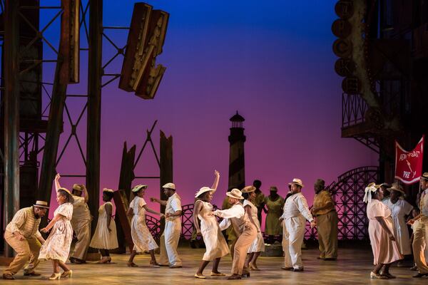 The picnic scene in the 2017 Glimmerglass Festival production of “Porgy and Bess.” Atlanta Opera is using the Glimmerglass version of “Porgy” for the upcoming Atlanta performances. Contributed by Karli Cadel