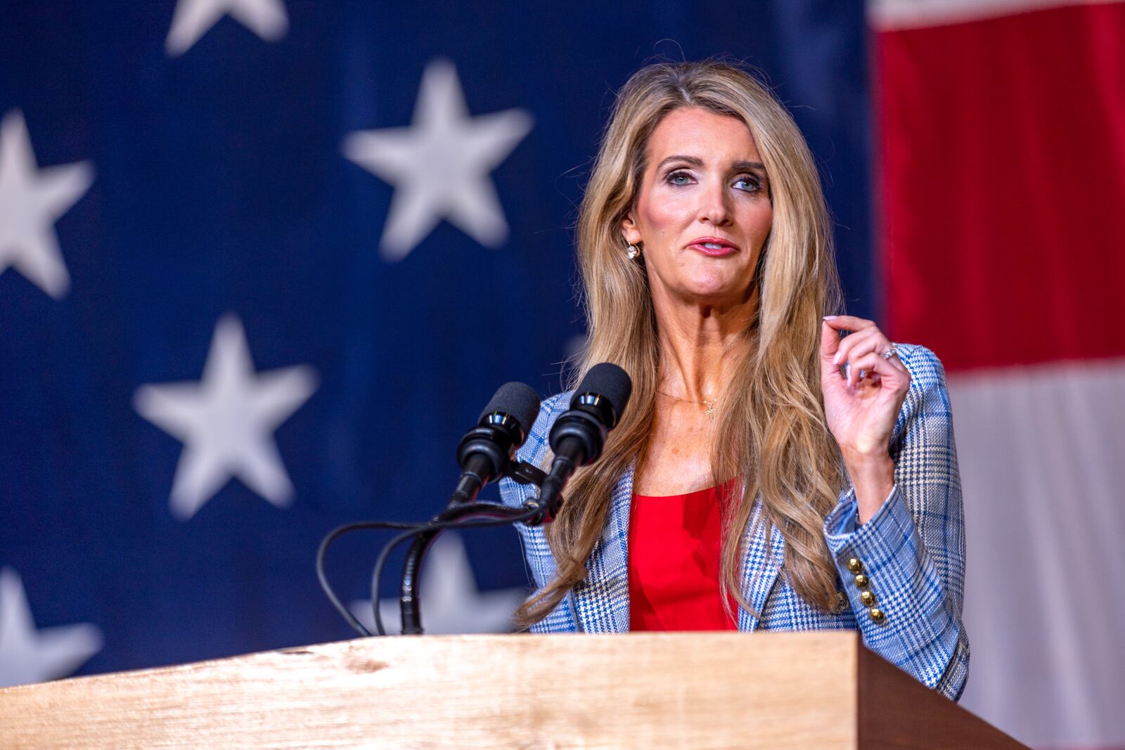 Last week’s release of a report detailing potential security problems in Georgia’s election system caught the attention of former U.S. Senator Kelly Loeffler. (Arvin Temkar/The Atlanta Journal-Constitution)