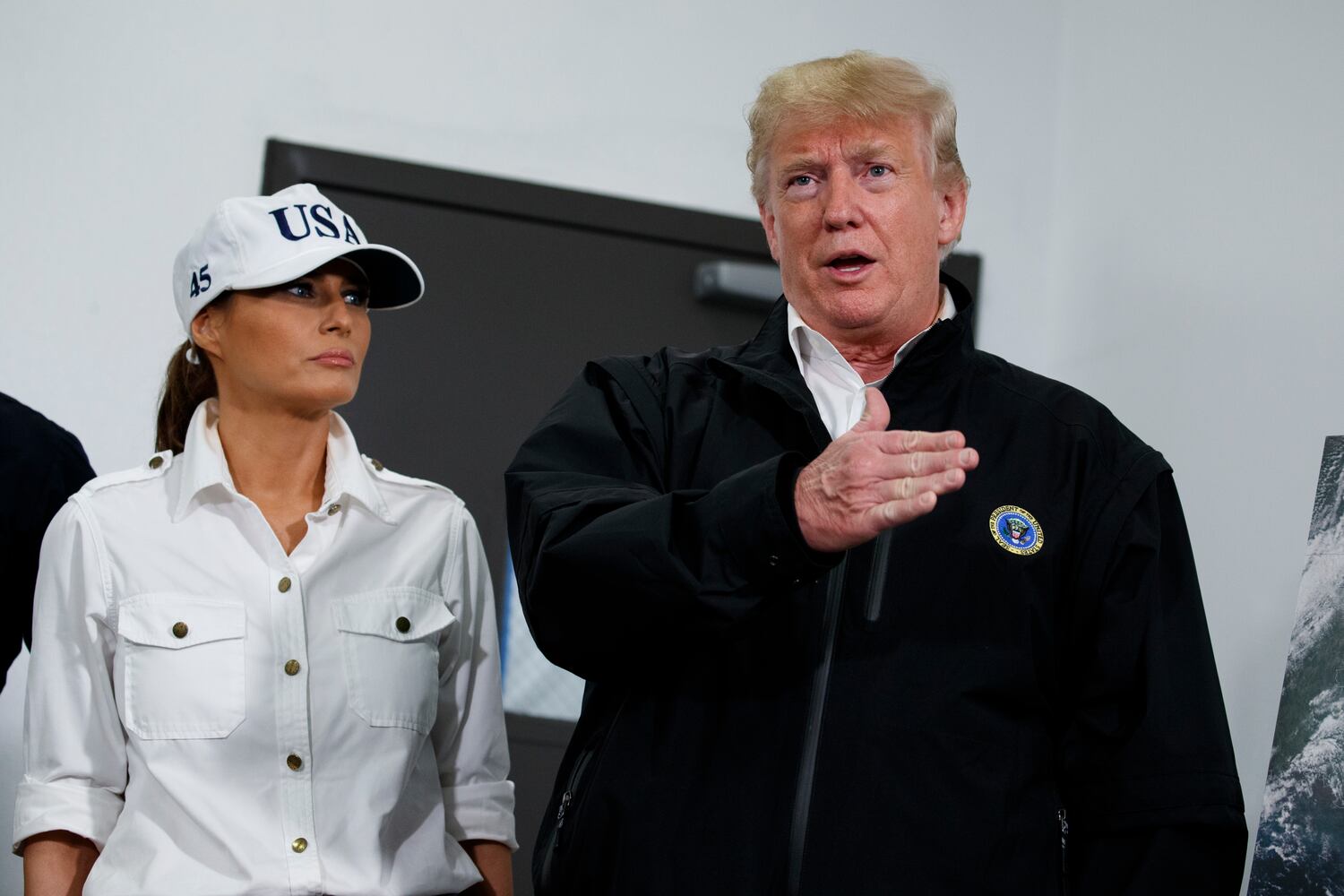 Photos: Trumps tour hurricane-ravaged Florida Panhandle