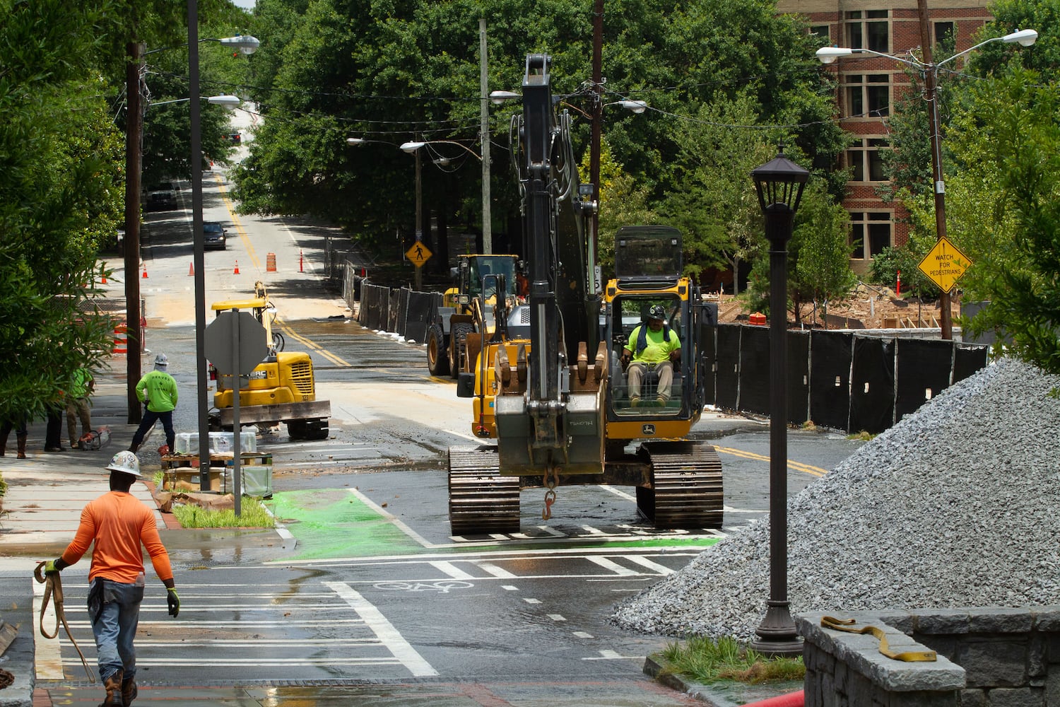 PHOTOS: Water main repair at Georgia Tech