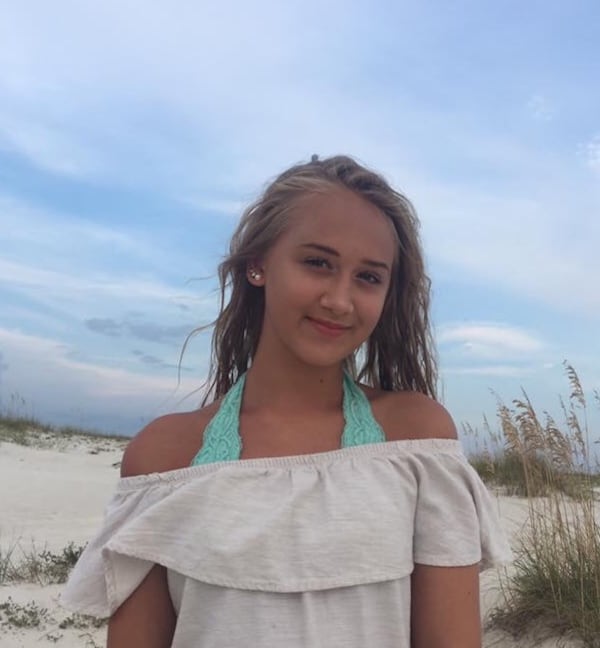 This picture of Taylor Patterson was taken at a Florida beach in the end of September when she was 14 years old. (Courtesy of Jennifer Bales)