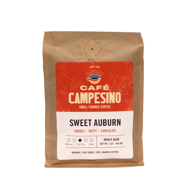  A bag of Cafe Campesino's Sweet Auburn coffee blend./ Cafe Campesino