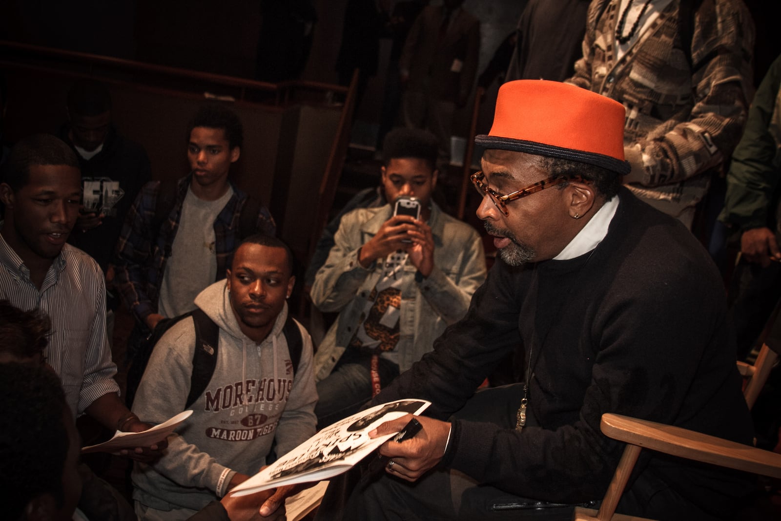 Spike Lee, a 1979 graduate of Morehouse College, often returns to campus to lecture film students.