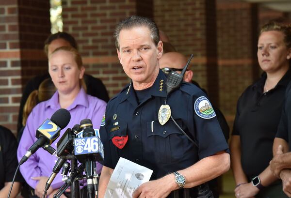 Roswell Police Chief Rusty Grant announced his retirement in December. HYOSUB SHIN / HSHIN@AJC.COM