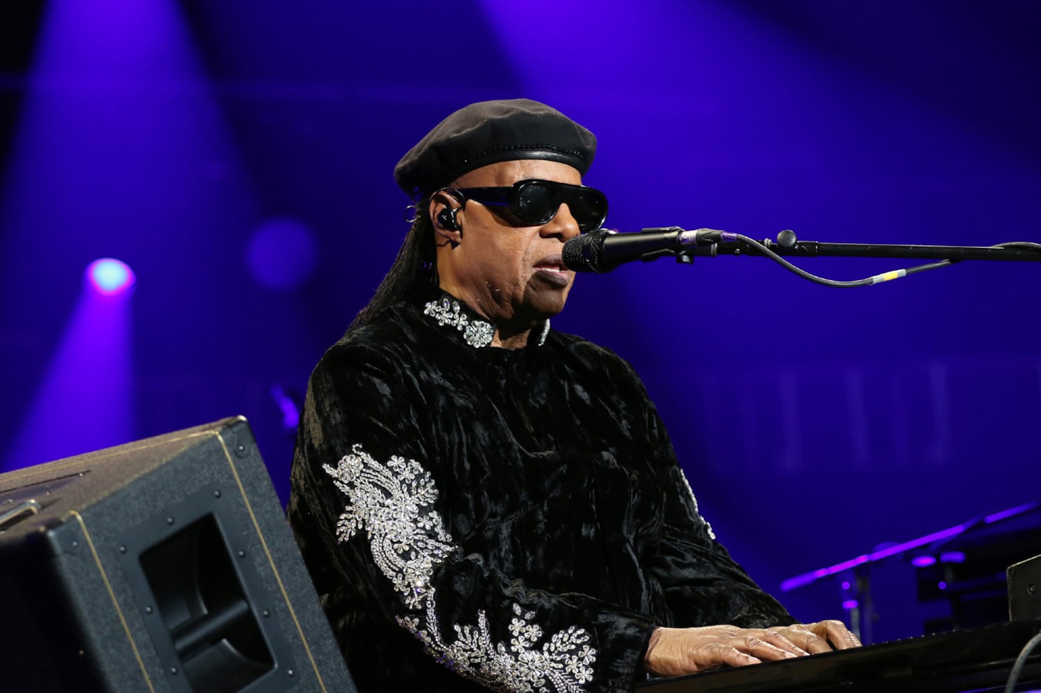 Stevie Wonder entertained a sold out State Farm Arena crowd on Saturday, October 19, 2024. He was escorted onstage by his daughter Aisha Morris and son Kailand Morris on his "Sing Your Song! As We Fix Our Nation's Broken Heart" tour.
Robb Cohen for the Atlanta Journal-Constitution