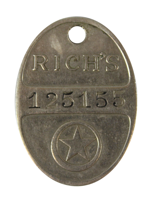 The “charge coin” predated the charge plate at Rich’s and was a handy way for patrons of the venerable department store to buy on credit. CONTRIBUTED BY ATLANTA HISTORY CENTER