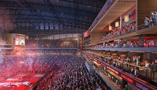 Rendering of the refurbished interior of Philips Arena provided by the Atlanta Hawks The transformation will be completed by the start of 2018-2019 season, coinciding with the Hawks’ 50th Anniversary in Atlanta. The Hawks will play next season at Philips.