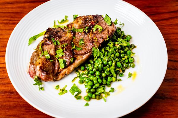 Lamb Chops with Peas and Mint. CONTRIBUTED BY HENRI HOLLIS