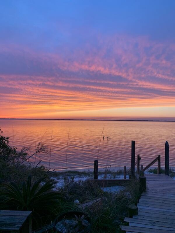 Claude Nardy submitted this photo of sunset on Dog Island. He said it's "on the bayside looking west."