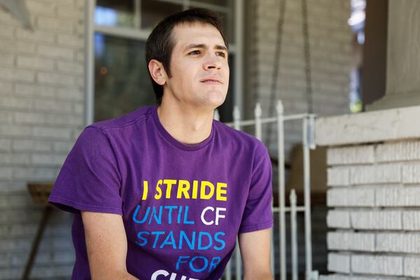 Tom Kerekes says that cystic fibrosis began affecting his life in a big way while he was a student at the University of Georgia. “I just wanted to be a normal college kid, and it damn near killed me,” he says. (Natrice Miller / natrice.miller@ajc.com)  