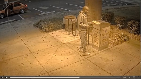 The movie "2000 Mules" includes video surveillance of a Fulton County ballot drop box that shows a man delivering ballots at night during the 2020 presidential election.