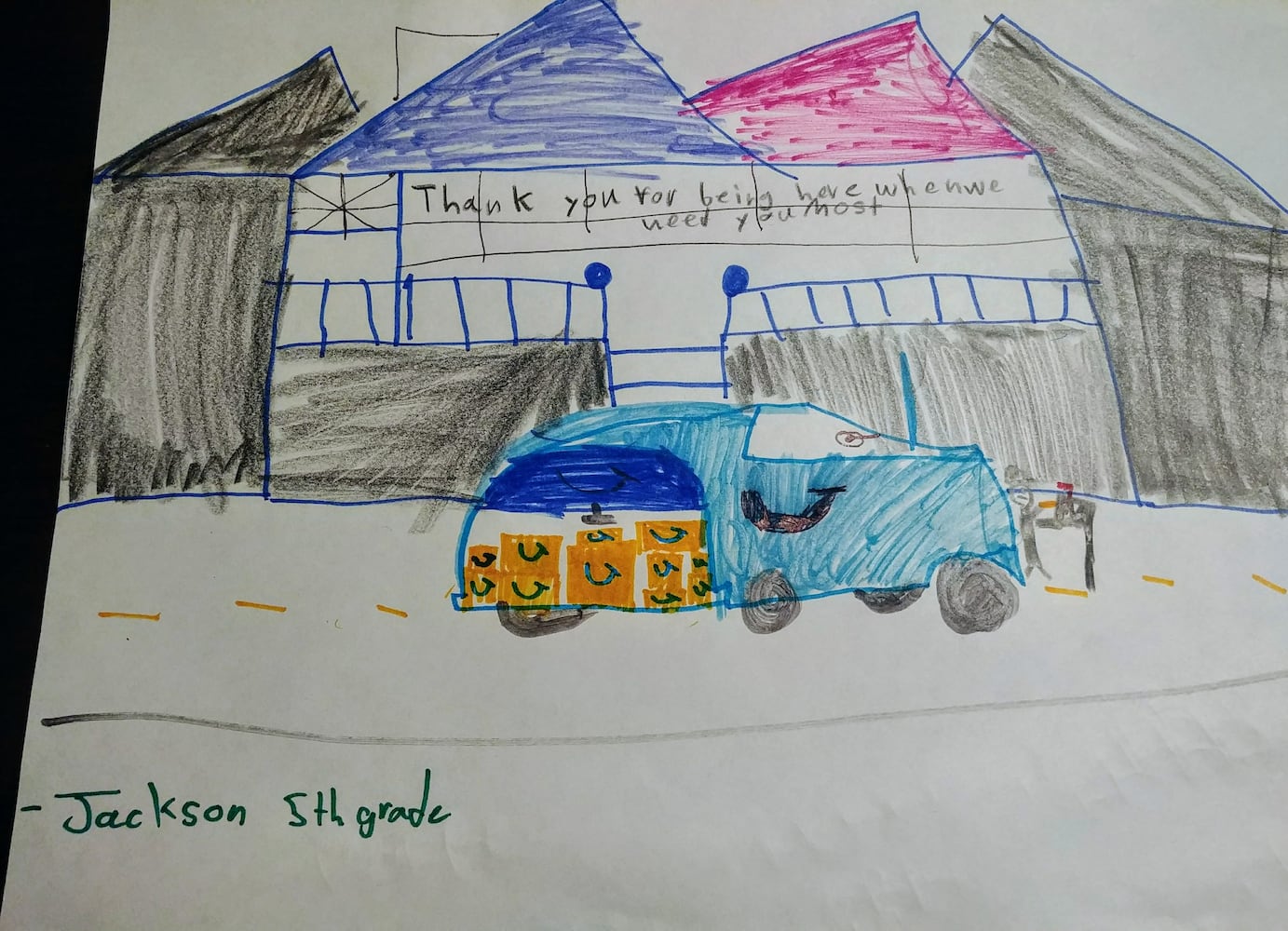 Art from the Heart: Kids thank front-line transportation and delivery workers