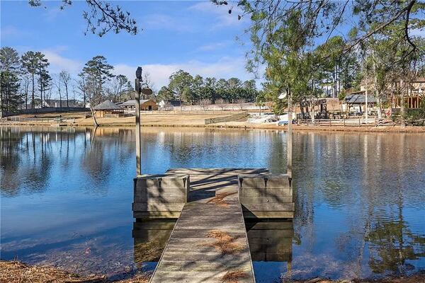 Dwight Howard's Suwanee home, which went up for sale in January, 2025, includes 14 acres and a pond to go fishing. ENGEL & VOLKERS