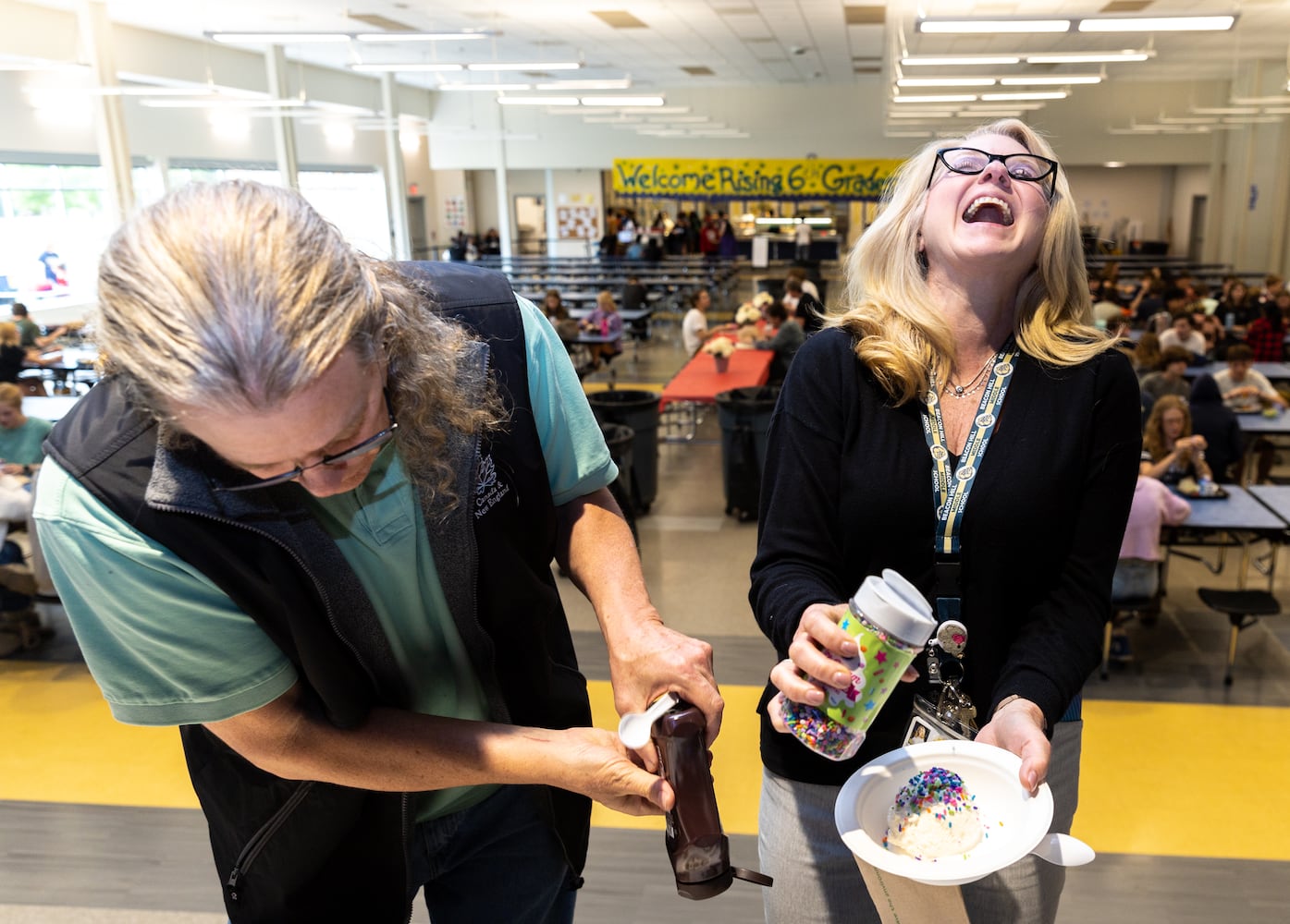 Decatur administrators serve ice cream sundaes to thank teachers