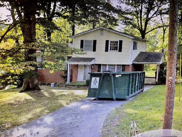 The home on Eleanor Terrace in the historic Collier Heights neighborhood in 2019 being renovated. Shaina Riggins, who bought the home in April 2020, was eventually cited by the city for the work, even though she didn't have it done. Photo by Google