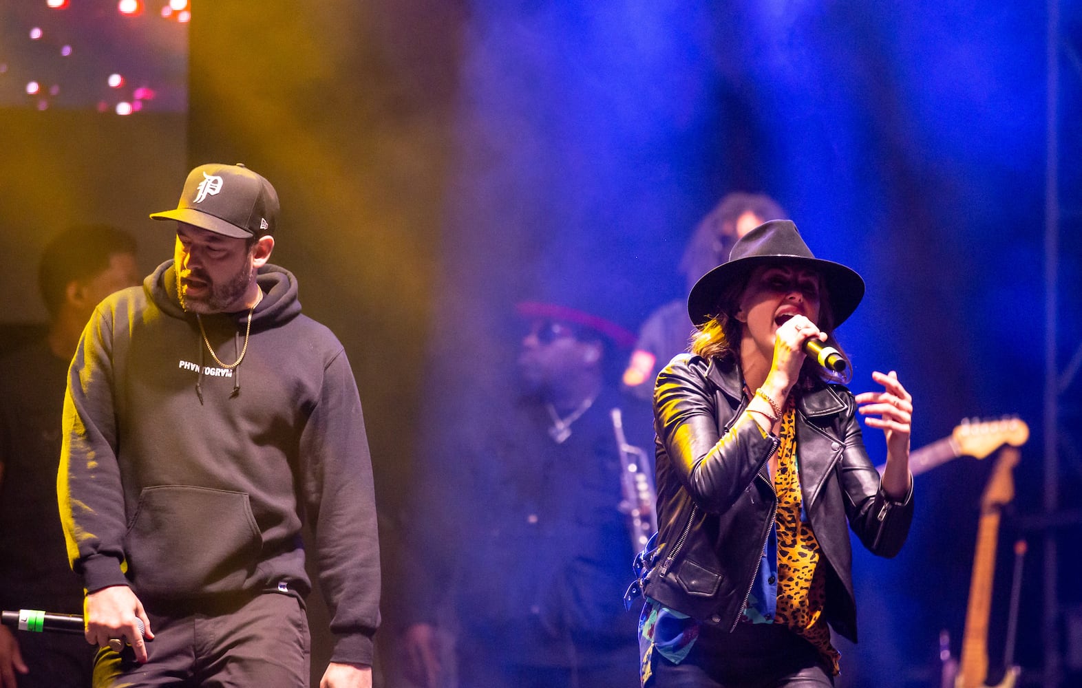 Big Grams – Big Boi’s pairing with trip-hop duo Phantogram (Sarah Barthel and Josh Carter) -  played the final show of the "Big Night Out" concert series at Centennial Olympic Park on Oct. 25, 2020.