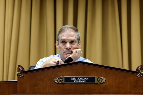 House Judiciary Chairman Jim Jordan, R-Ohio,  listens during a hearing with the House Judiciary  Subcommittee on the Weaponization of the Federal Government on Capitol Hill on July 20, 2023, in Washington, D.C. (Anna Moneymaker/Getty Images/TNS)