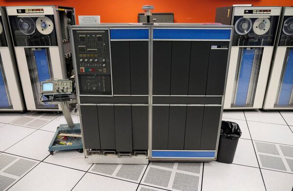 An IBM 1401 mainframe computer is displayed at the Computer History Museum Thursday, March 30, 2017, in Mountain View, Calif. (Jim Gensheimer/Bay Area News Group/TNS)