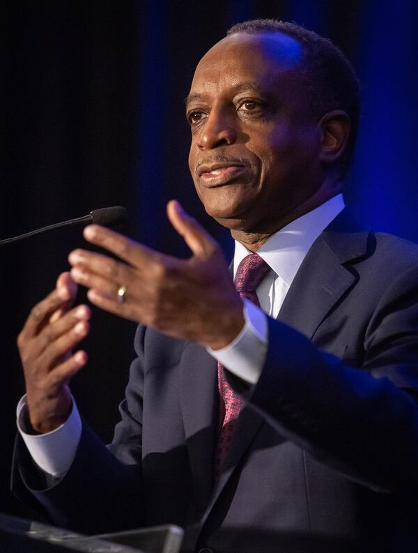 DeKalb CEO Michael Thurmond delivers his annual State of the County address at a luncheon at the Crowne Plaza Atlanta Perimeter at Ravinia on April 25, 2019. STEVE SCHAEFER / SPECIAL TO THE AJC