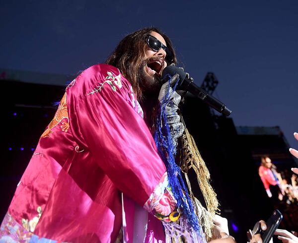 Atlanta  30 Seconds to Mars front man, and Oscar winner, Jared Leto gets up close with the crowd at Music Midtown. The two-day festival includes Imagine Dragons, Kendrick Lamar, and Post Malone. RYON HORNE/RHORNE@AJC.COM