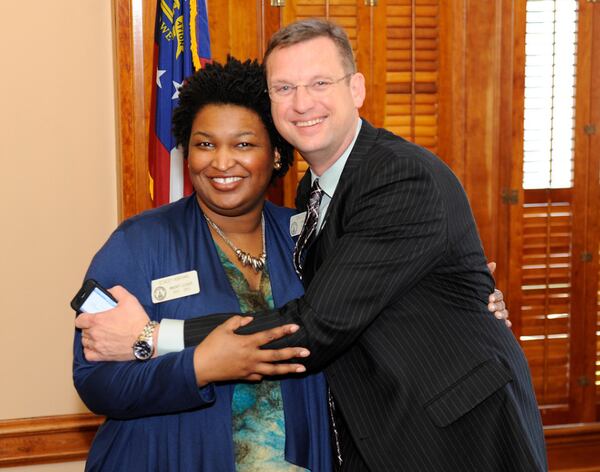 Stacey Abrams and Doug Collins in the Georgia House.