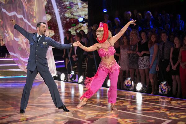 DANCING WITH THE STARS - "Episode 211A" - In the two-hour season finale on TUESDAY, NOVEMBER 24 (9:00-11:00 p.m., ET), the three finalists advanced to the final stage of the competition. In the last element of competition, the couples performed a new routine as part of a "24-Hour Fusion Challenge." The remaining couples fused two contrasting dance styles that they've performed this season and had less than 24 hours to prepare that dance for judges' points. (ABC/Adam Taylor) TONY DOVOLANI, KIM ZOLCIAK BIERMANN