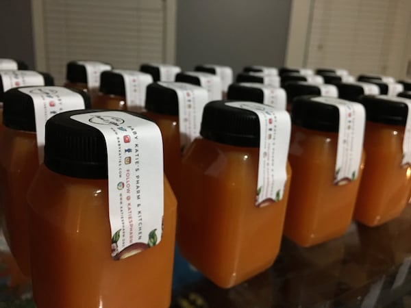 Baby Katie’s Pharm & Kitchen holds a seasonal fundraiser, selling juice in the hope of enticing kids to get nutrients from fresh produce. CONTRIBUTED BY KATHERINE JUHAN-ARNOLD