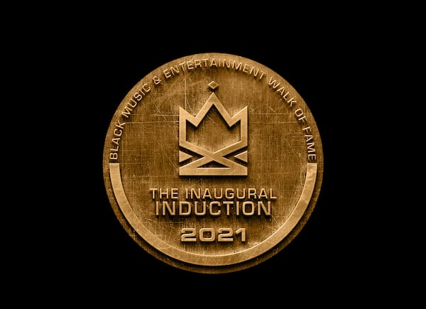 A visual of the emblem that will be installed for those being inducted into the Black Music and Entertainment Walk of Fame in Atlanta in June 2021.