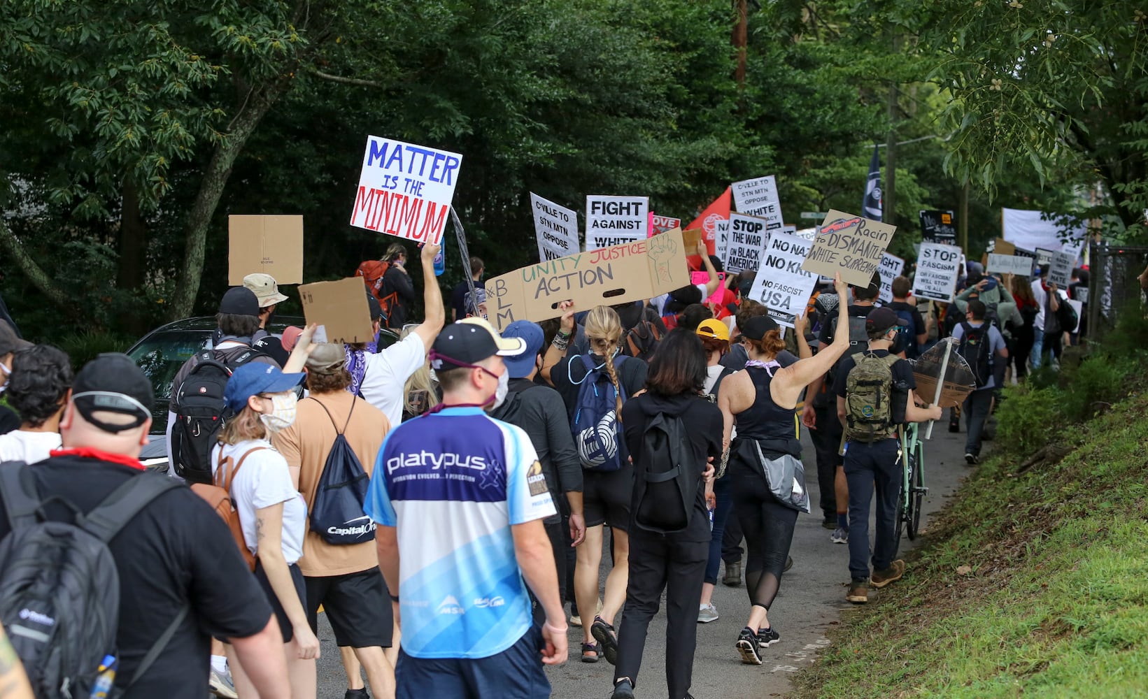 Stone mountain protest