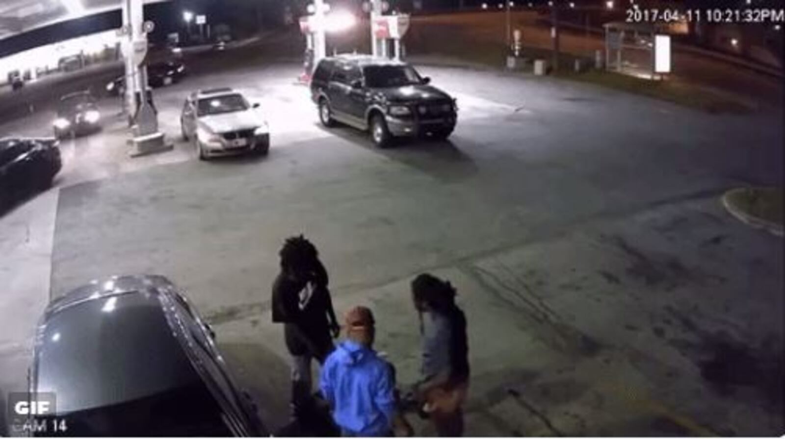 An apparent robbery was caught on camera outside a DeKalb County gas station. (Credit; Channel 2 Action News)