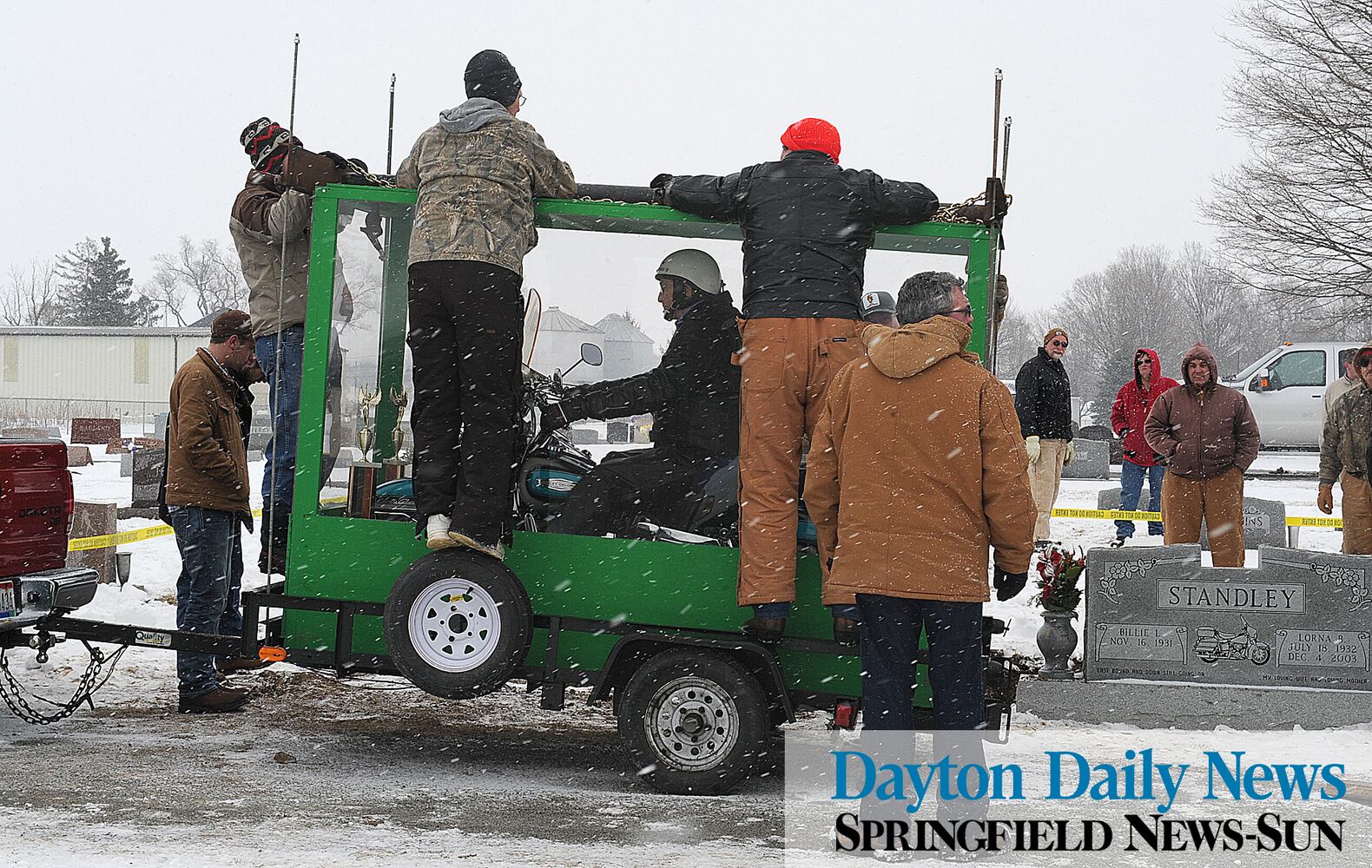 Local man buried on motorcycle