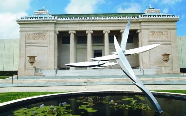 Lin Emery's "Wave" sculpture was moved from in front of the New Orleans Museum of Art to the Sydney and Walda Besthoff Sculpture Garden.