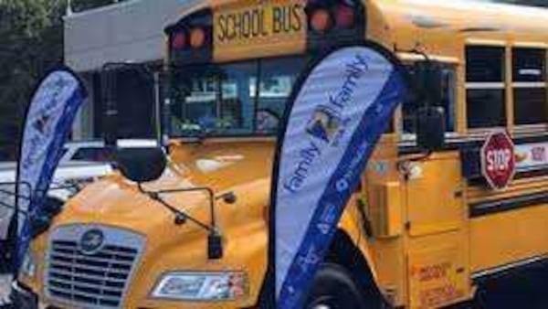 Channel 2 Action News is partnering with several groups for its 'Stuff The Bus' effort to provide free school supplies for students. Photo Credit: Channel 2 Action News.