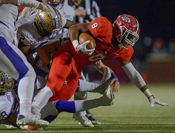  Woodward Academy's Tahj Gary. (Daniel Varnado/For the AJC)