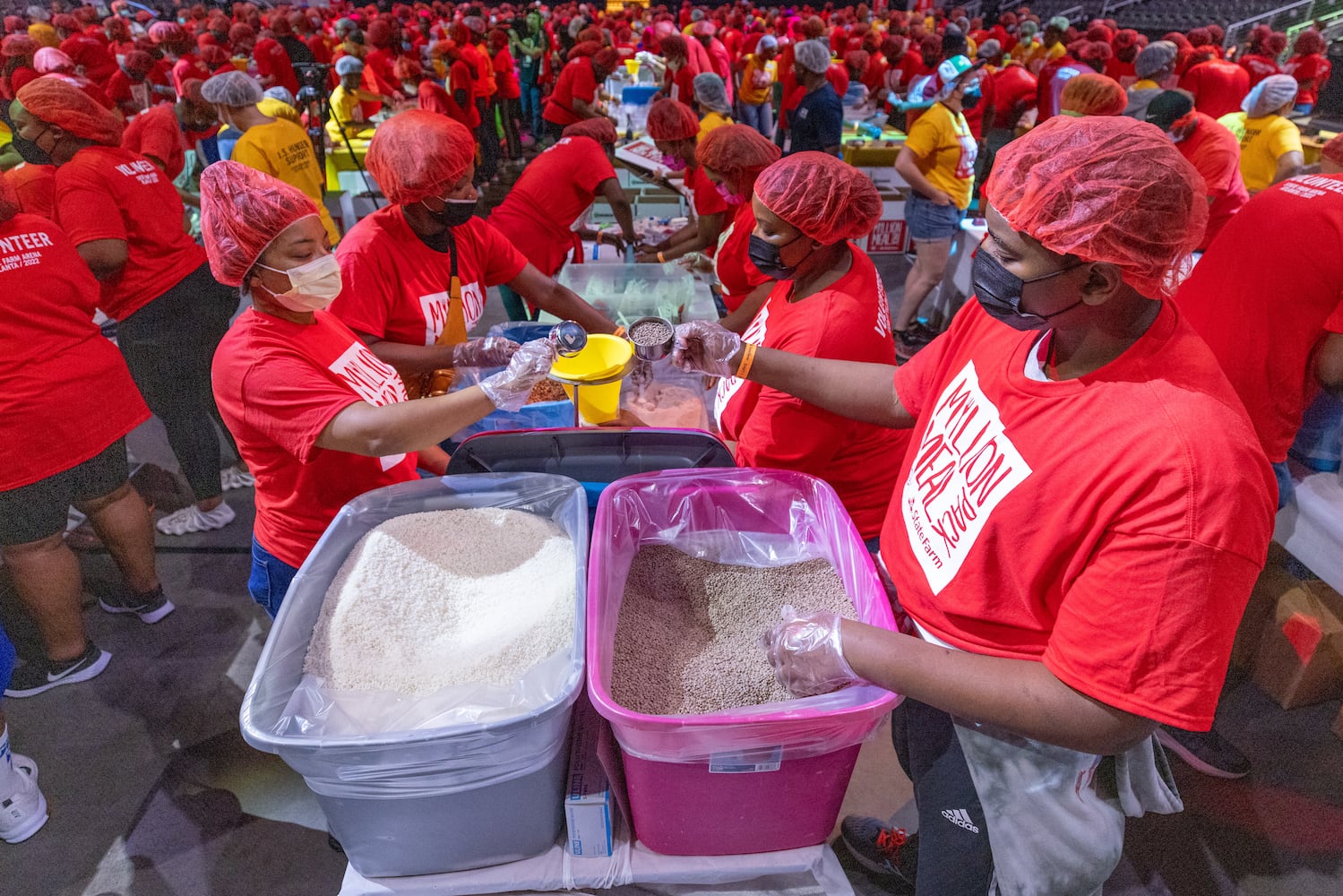  Atlanta Hawks and State Farm Arena  come together to pack 1 million meals