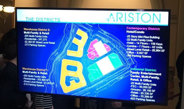 A site plan for the massive mixed-use development proposed near the Mall of Georgia. TYLER ESTEP / TYLER.ESTEp@AJC.COM