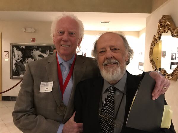  Don Sutton (left) and Georgia Radio Hall of Fame executive director John Long after the event. CREDIT: Rodney Ho/rho@ajc.com