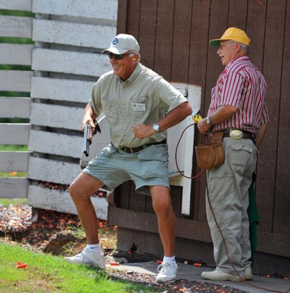 War veterans paired with celebrities for skeet shooting