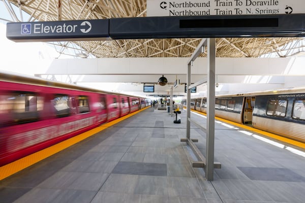 The Airport MARTA station at Hartsfield-Jackson International Airport reopened Monday, May 20, 2024 after the installation of new floor tiles and other renovations. (Miguel Martinez/AJC)