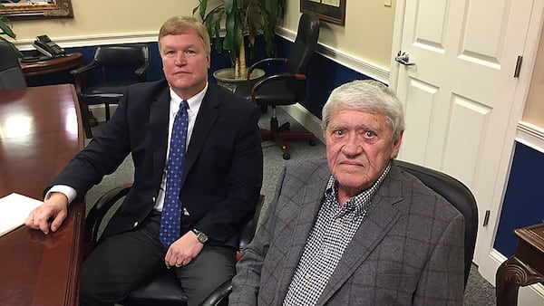 Tifton attorney Johnny Spurlin, left, represents Albany, Ga., real estate investor James Holloway in a lawsuit against Ken Hodges, who will take a seat on the Georgia Court of Appeals next year. JOHNNY EDWARDS / JREDWARDS@AJC.COM