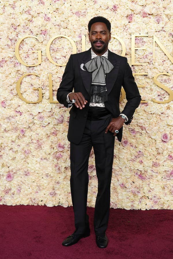 Colman Domingo arrives at the 82nd Golden Globes on Sunday, Jan. 5, 2025, at the Beverly Hilton in Beverly Hills, Calif. (Photo by Jordan Strauss/Invision/AP)