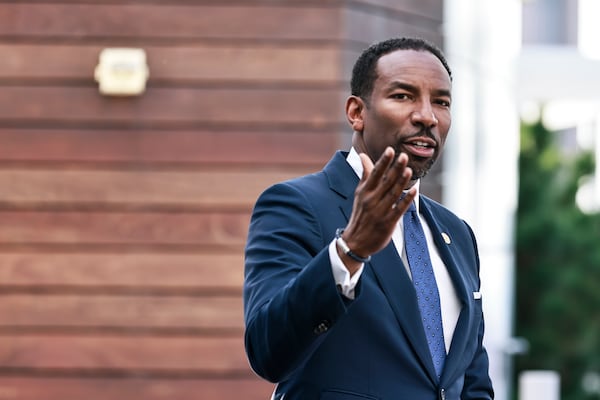 Atlana Mayor Andre Dickens speaks during the Innovation Week kickoff event on Tuesday, October 11, 2022. (Natrice Miller/natrice.miller@ajc.com)  